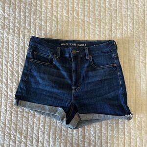 American Eagle curvy hi-rise shortie shorts size 8